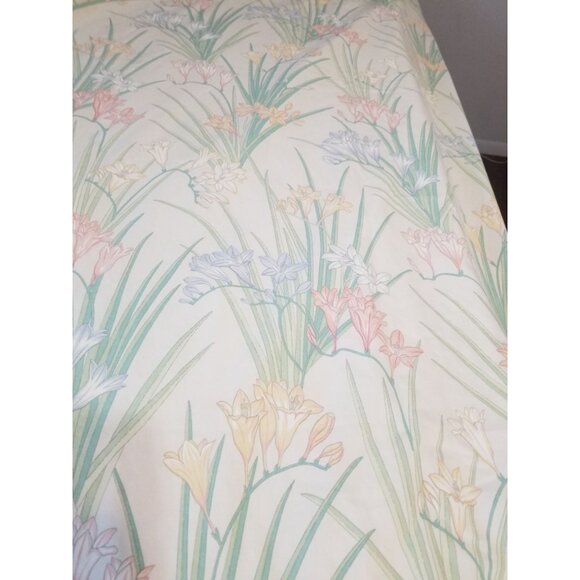 Wamsutta Vintage Twin Sheet Set Cutter Crafts Floral Flat Fitted - Picture 5 of 11